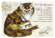Carte postale Chat enchanté : Psy chat'nalyste de Séverine  PINEAUX